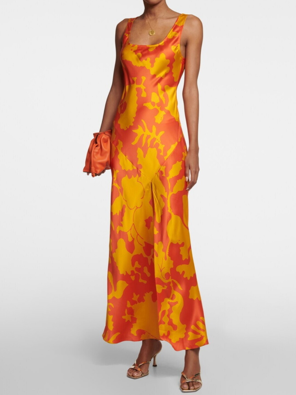 Sir. | Vibrant Silk Abstract Floral Maxi Dress